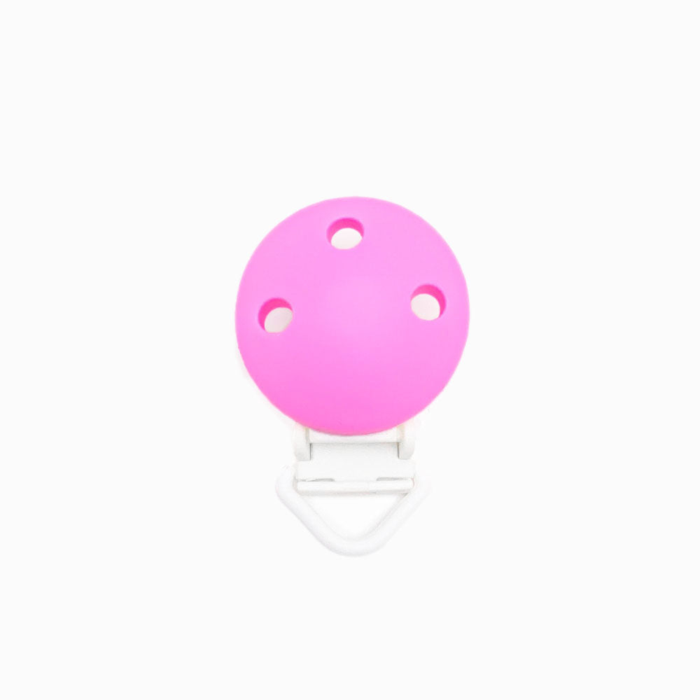 Mola para Chupeta de Silicone Clássico Liso ROSA FORTE