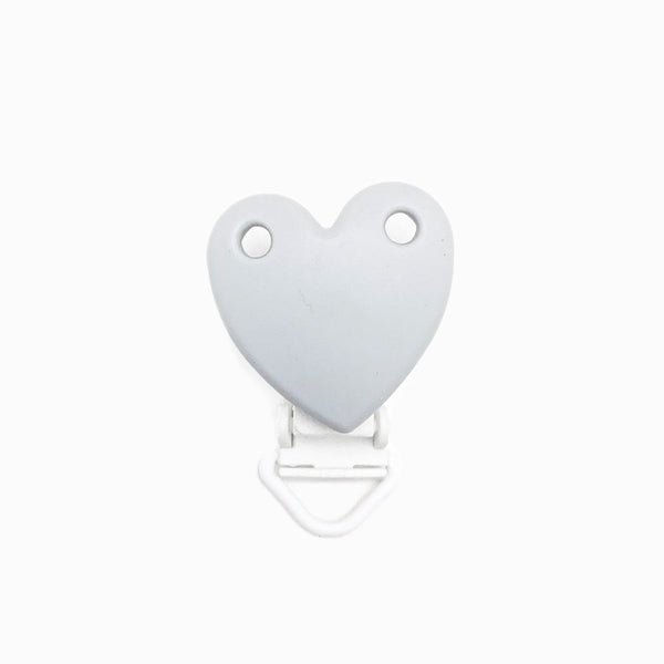 Mola para Chupeta de Silicone Coração CINZA