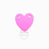 Mola para Chupeta de Silicone Coração ROSA FORTE