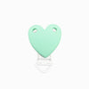 Mola para Chupeta de Silicone Coração VERDE ÁGUA