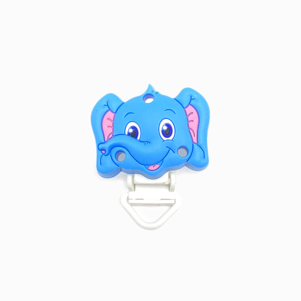Mola para Chupeta de Silicone Elefante AZUL CELESTE