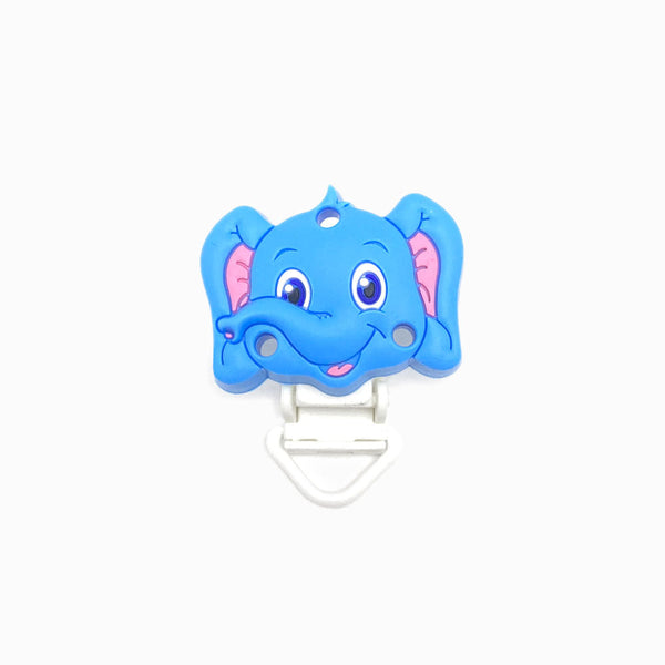 Mola para Chupeta de Silicone Elefante AZUL CELESTE