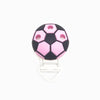 Mola para Chupeta de Silicone Futebol rosa