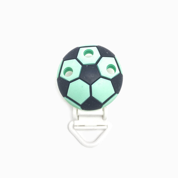 Mola para Chupeta de Silicone Futebol verde água