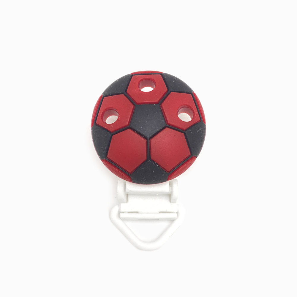 Mola para Chupeta de Silicone Futebol vermelho
