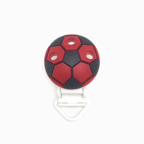 Mola para Chupeta de Silicone Futebol vermelho