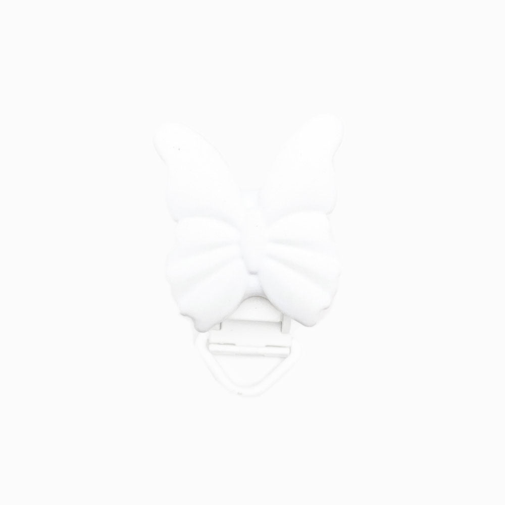 Mola para Chupeta de Silicone Borboleta branco