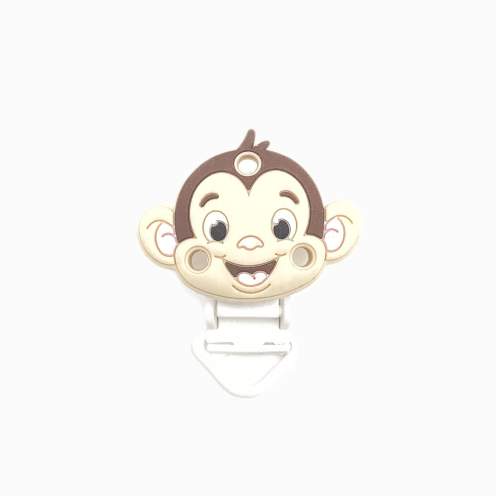 Mola para Chupeta de Silicone Macaco BEGE