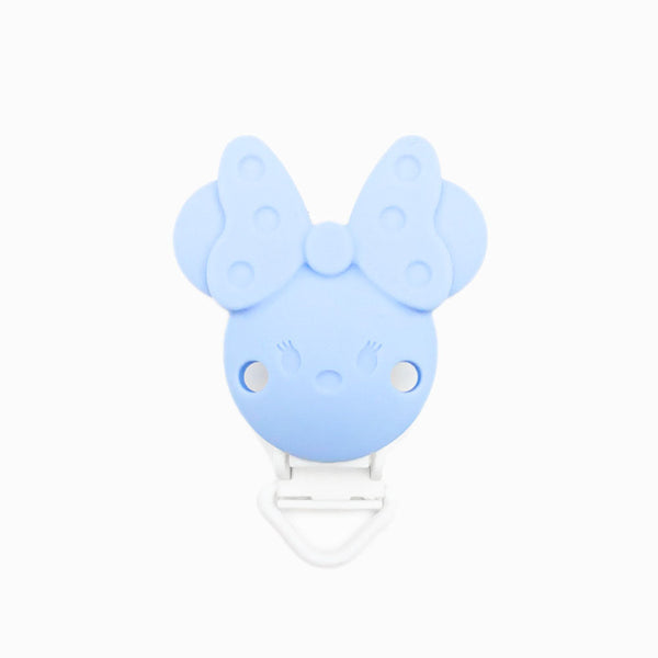 Mola para Chupeta de Silicone Minnie Simples AZUL BEBÉ