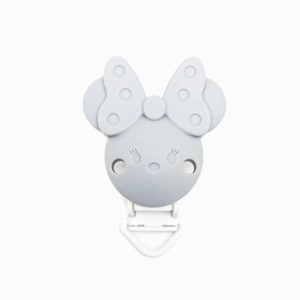 Mola para Chupeta de Silicone Minnie Simples CINZA