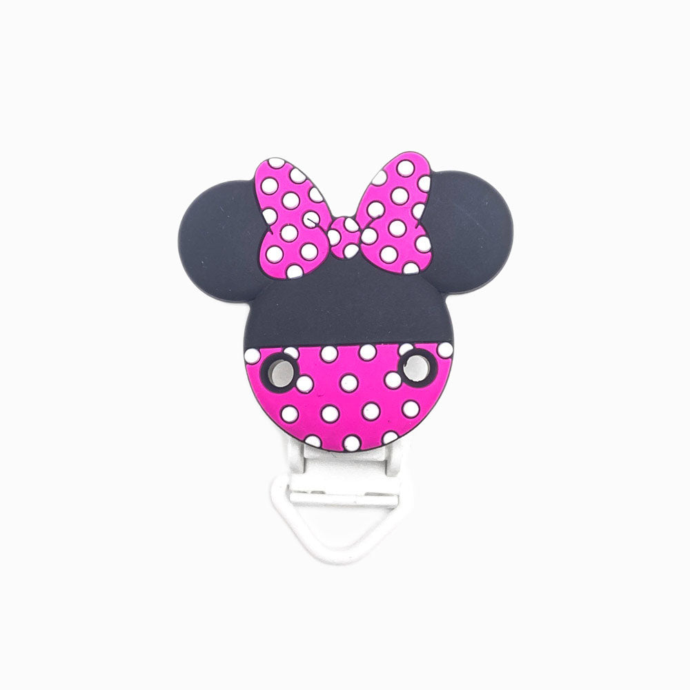 Mola para Chupeta de Silicone Minnie ROSA CHOQUE