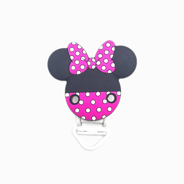 Mola para Chupeta de Silicone Minnie ROSA CHOQUE