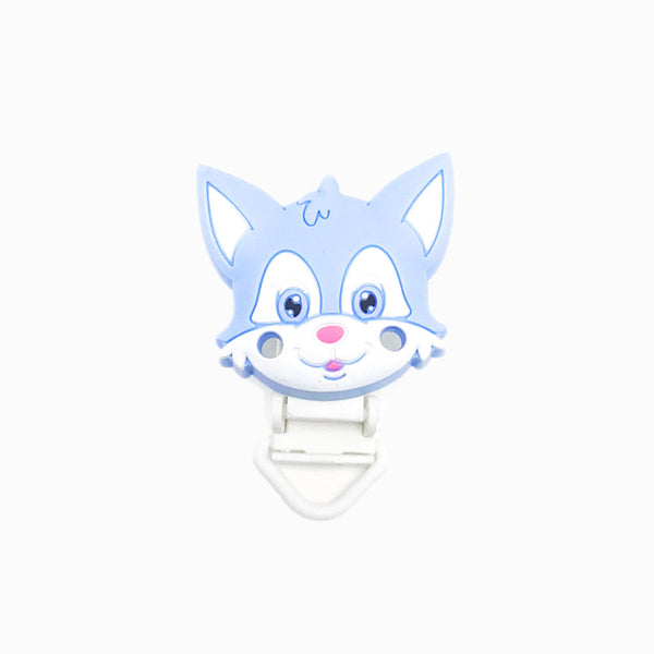 Mola para Chupeta de Silicone Raposa AZUL BEBÉ