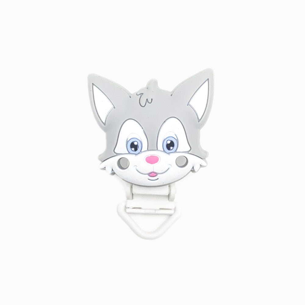 Mola para Chupeta de Silicone Raposa CINZA