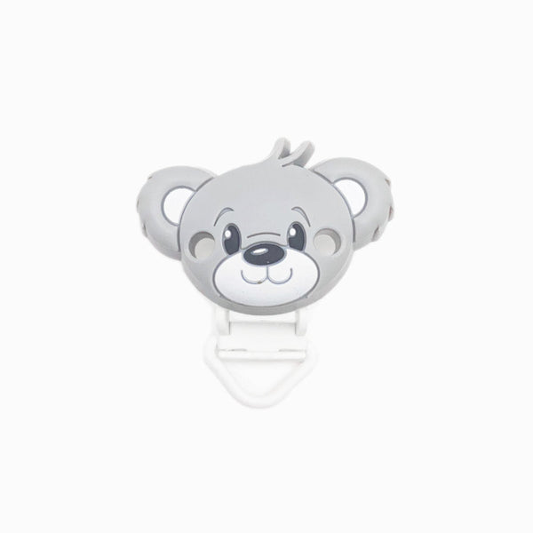 Mola para Chupeta de Silicone Urso Novo CINZA