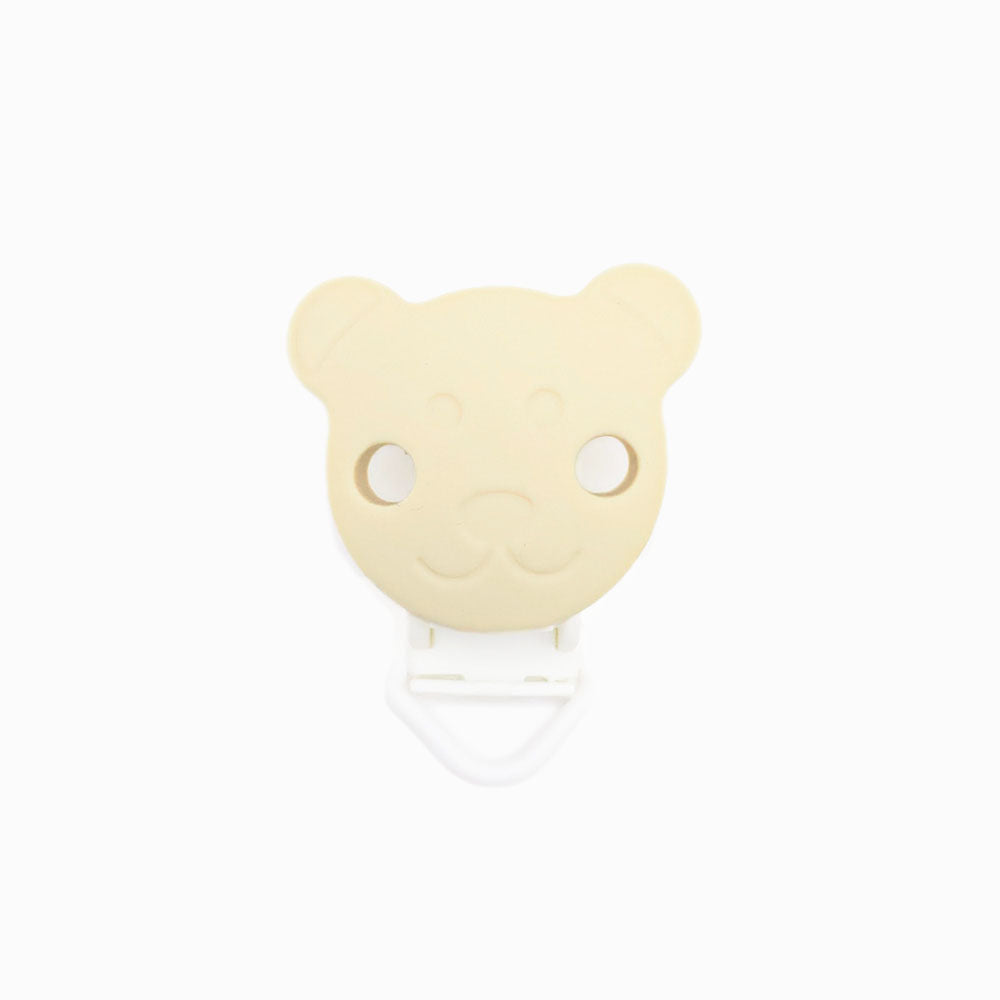 Mola para Chupeta de Silicone Urso Simples BEGE