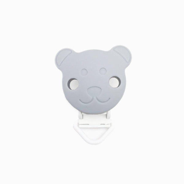 Mola para Chupeta de Silicone Urso Simples CINZA