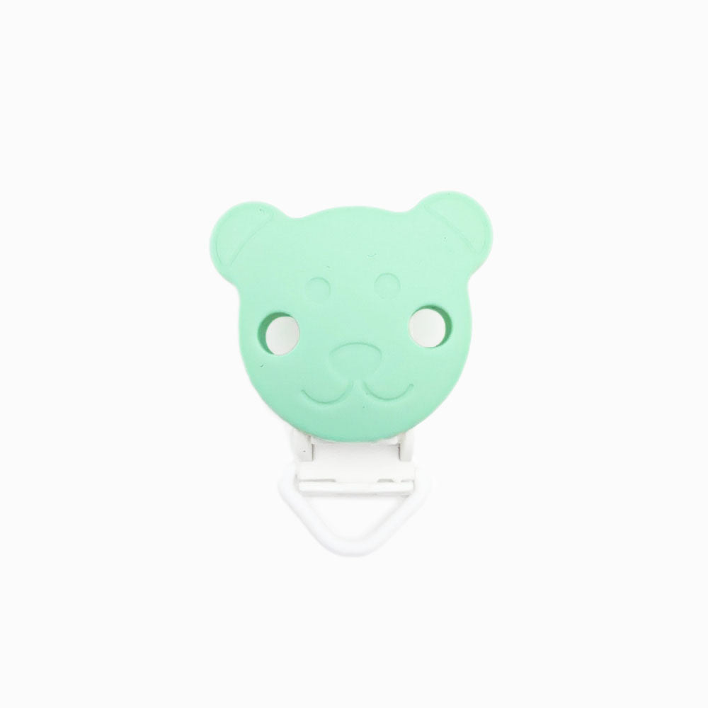 Mola para Chupeta de Silicone Urso Simples VERDE ÁGUA