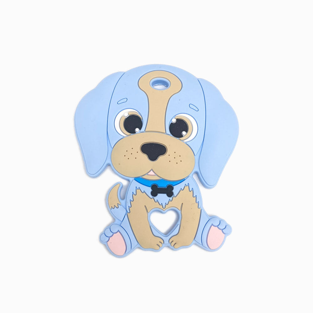 Mordedor de Silicone Pug AZUL BEBE