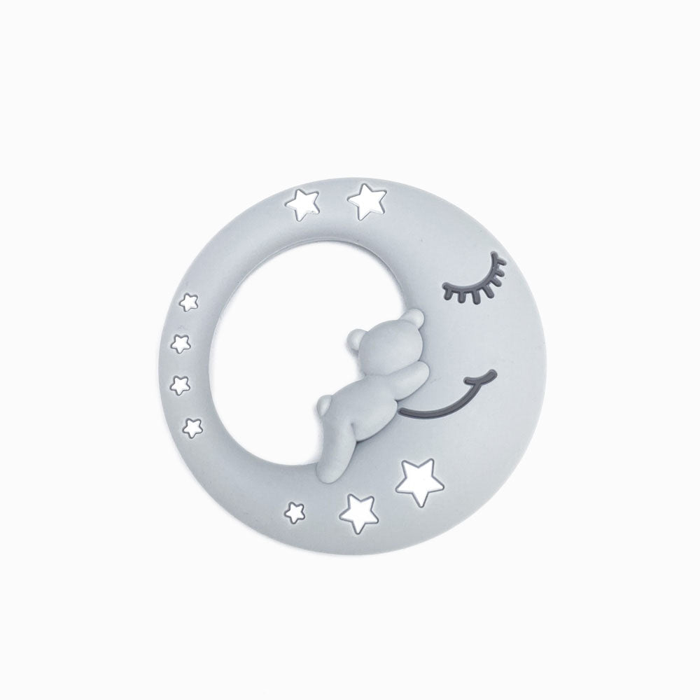 Mordedor de Silicone Lua e Estrela Cinza