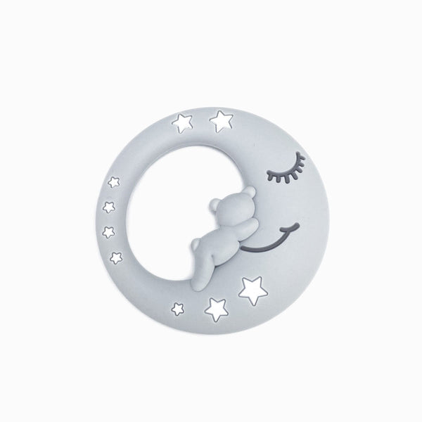 Mordedor de Silicone Lua e Estrela Cinza