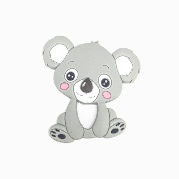 mordedor de silicone koala cinza