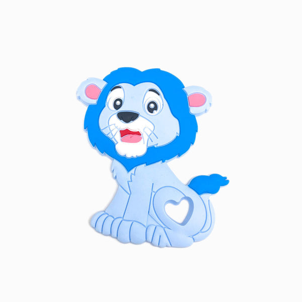 Mordedor de Silicone Leão AZUL BEBÉ