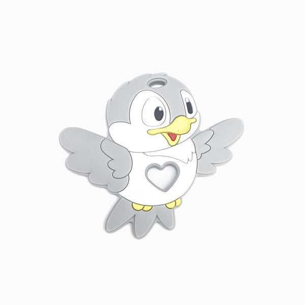 Mordedor de Silicone Pássaro CINZA