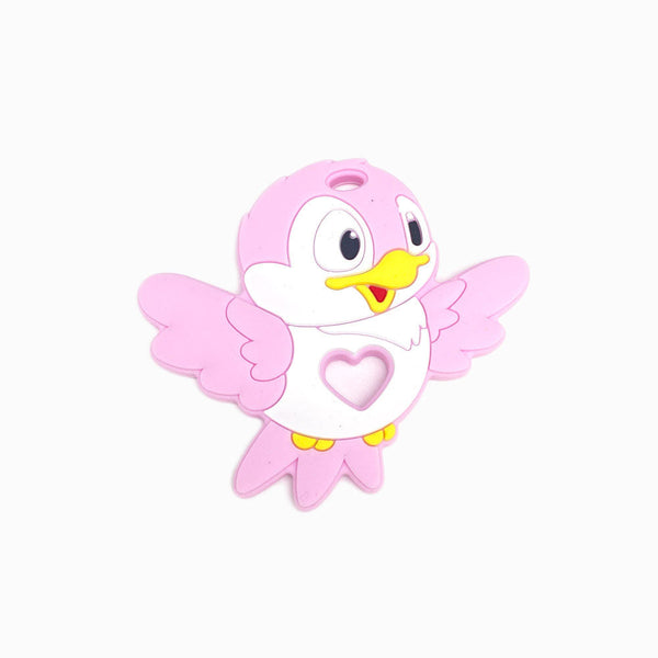 Mordedor de Silicone Pássaro ROSA BEBÉ