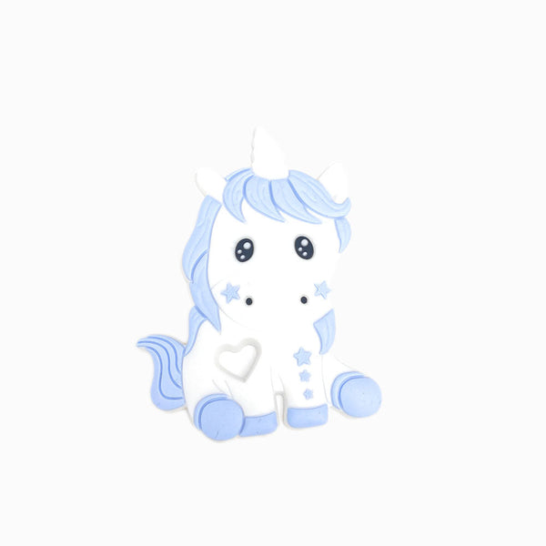 Mordedor de Silicone Unicórnio Novo AZUL BEBÉ