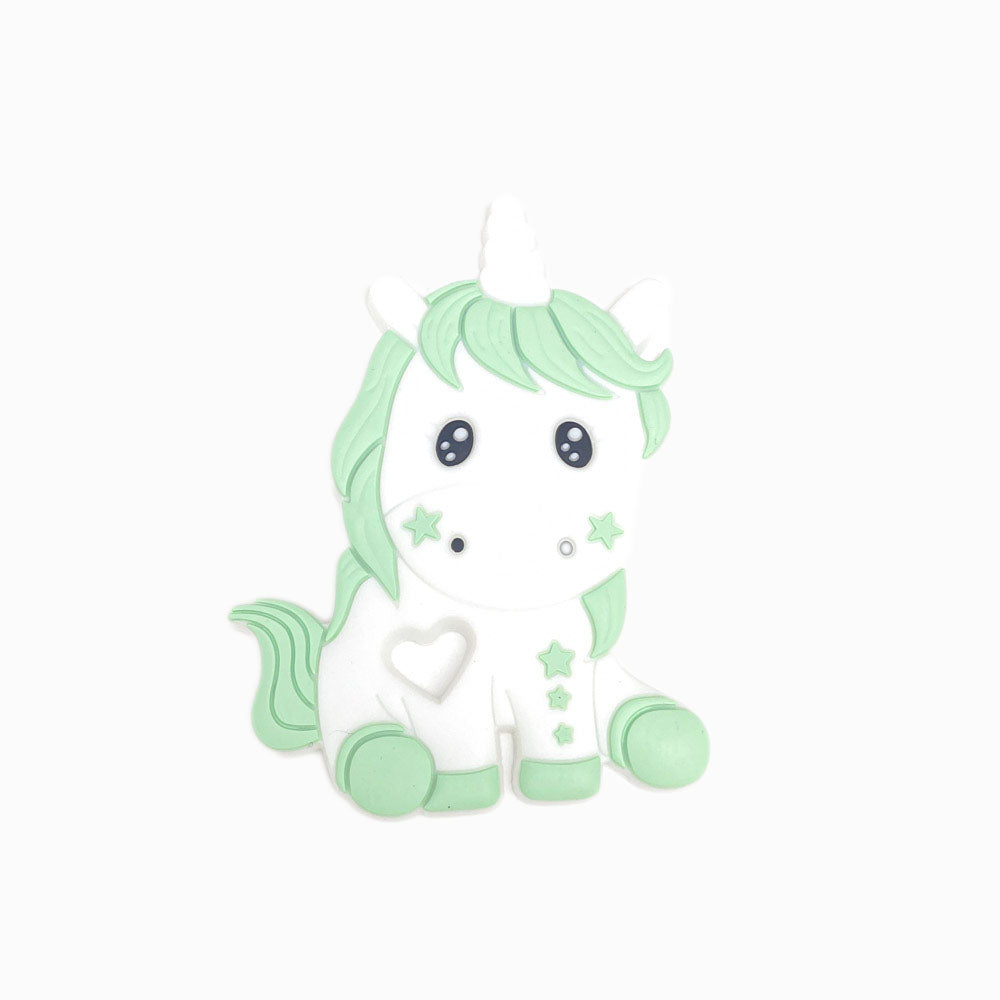 Mordedor de Silicone Unicórnio Novo VERDE ÁGUA