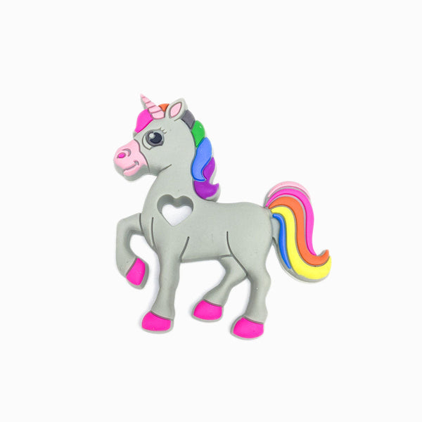 mordedor de silicone unicórnio rosa