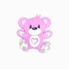 Mordedor de Silicone Urso com Recorte de Coração ROSA