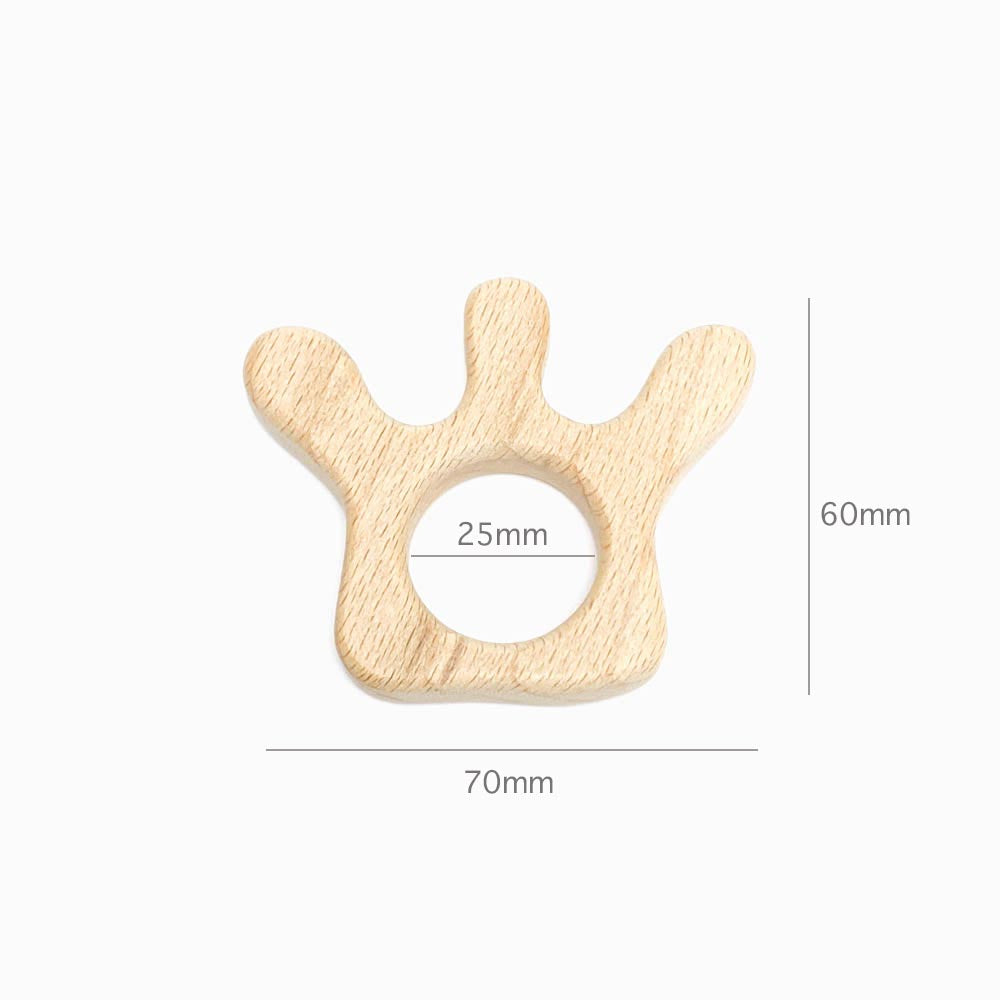 Mordedor para Bebé de Madeira Design Coroa com Medida