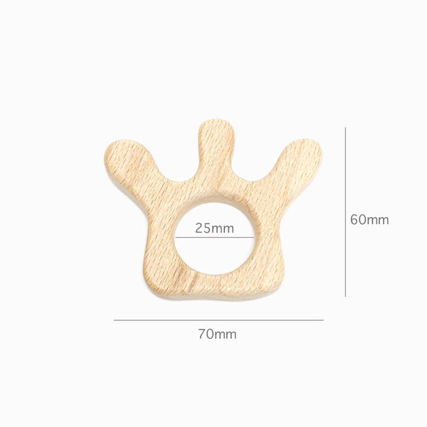 Mordedor para Bebé de Madeira Design Coroa com Medida