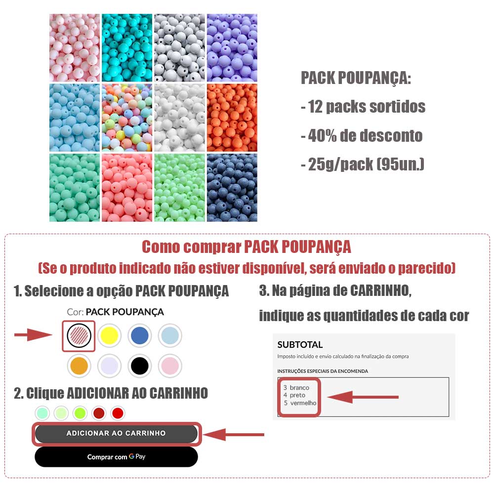 pack poupança contas de acrílico fosca 8mm e como comprar