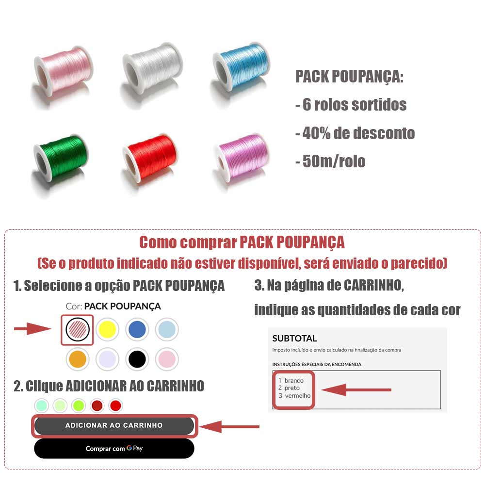 PACK POUPANÇA FIO DE SEDA E COMO COMPRAR