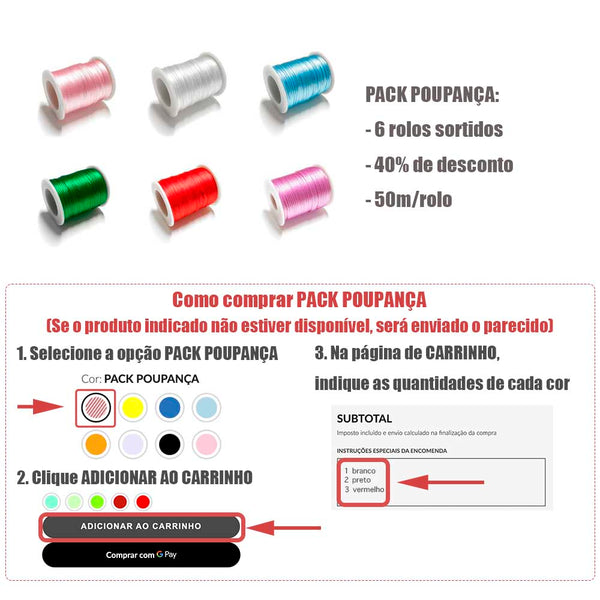PACK POUPANÇA FIO DE SEDA E COMO COMPRAR