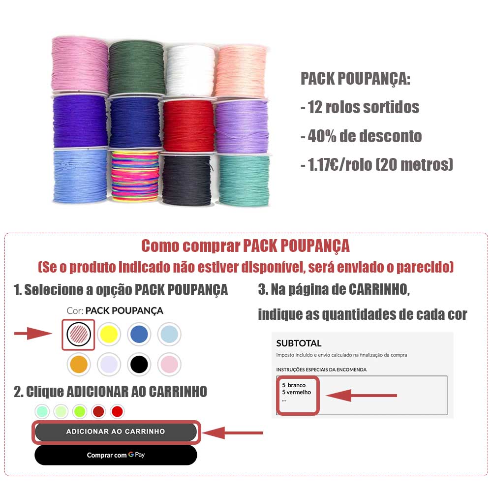 PACK POUPANÇA DE FIO DE SEDA E COMO COMPRAR