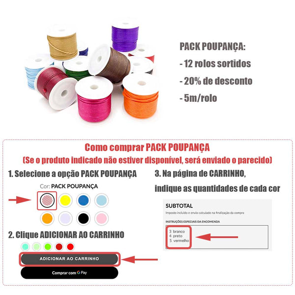 Pack Poupança Fio sintético encerado e como comprar