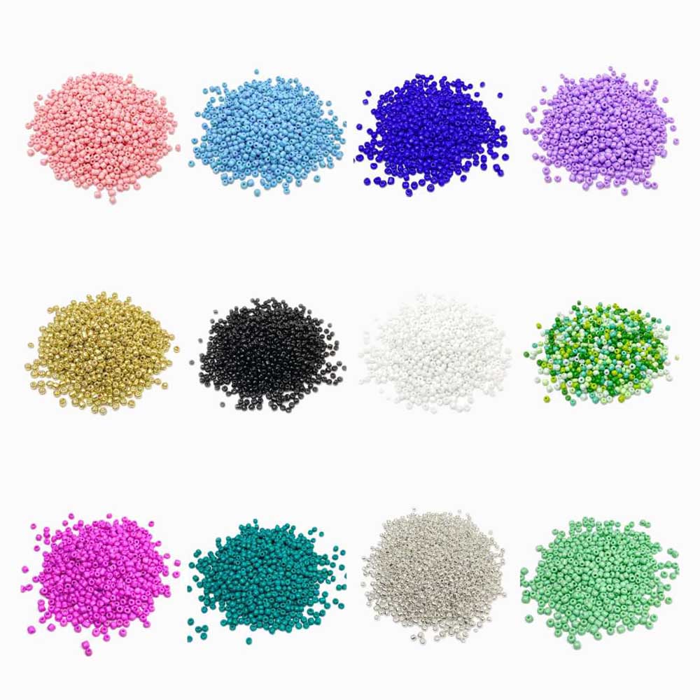 pack poupança missangas de vidro 4mm