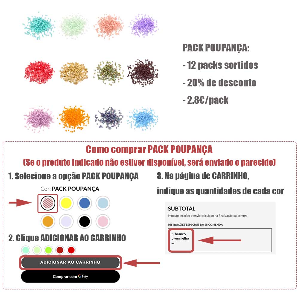 pack poupança missangas miyuki e como comprar