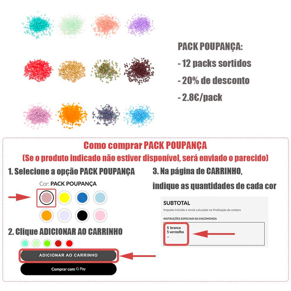 pack poupança missangas miyuki e como comprar