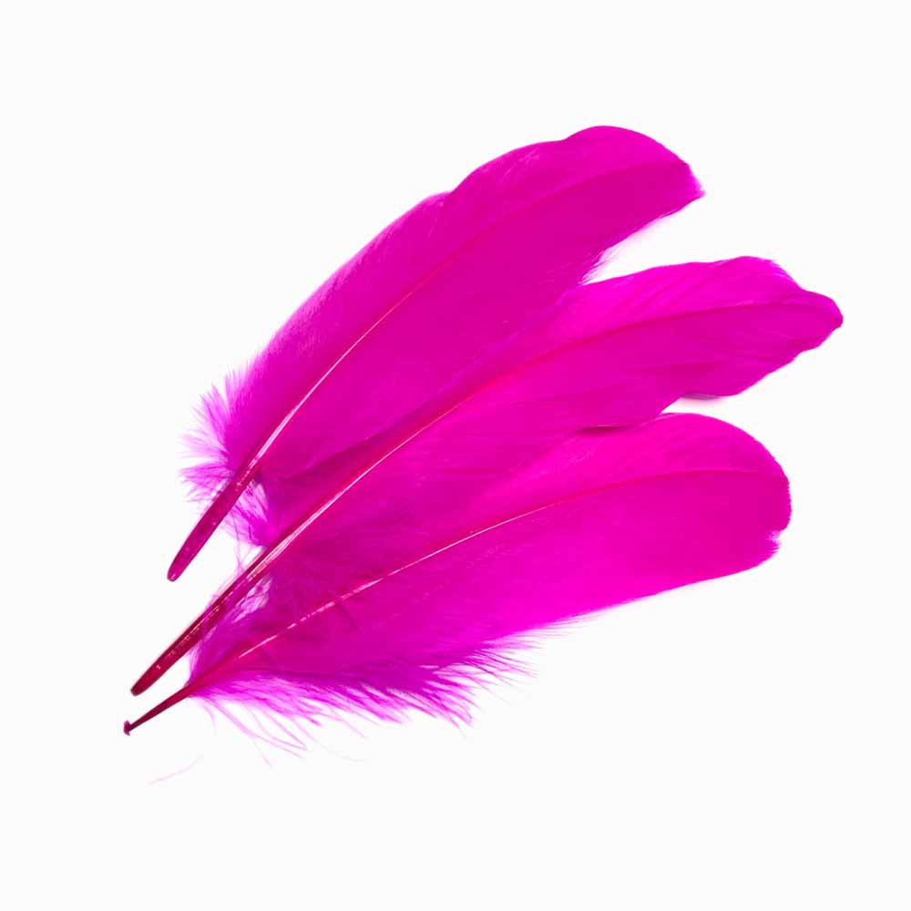 PENAS DE GANSO rosa choque