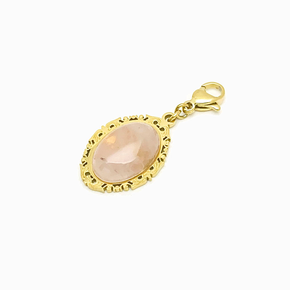 Pendente Aço Inox com Pedra Natural 34x15mm