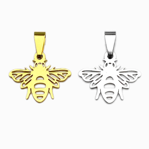 Pendente Abelha 18x15mm - Aço Inox