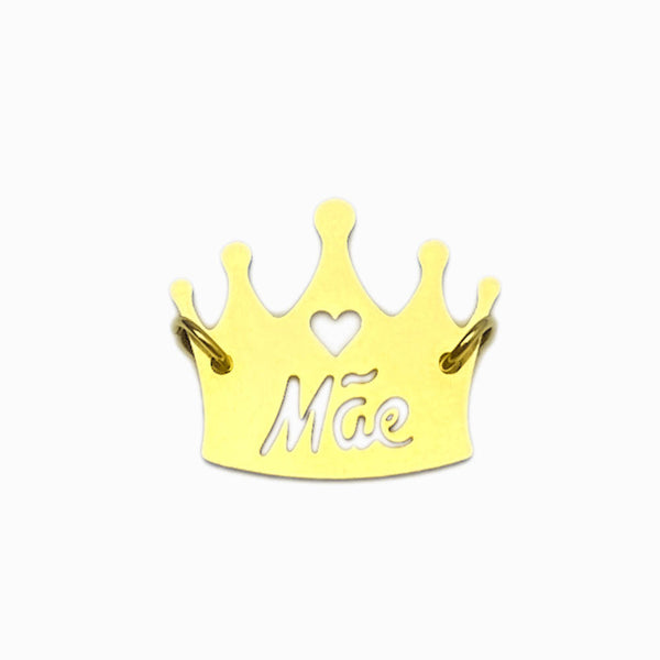 Entremeio Adoro-te Mãe 20x17mm - Aço Inox