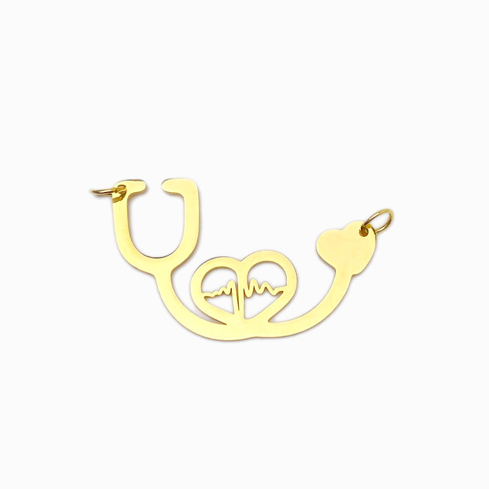 Pendente Estetoscópio 35x20mm - Aço Inox