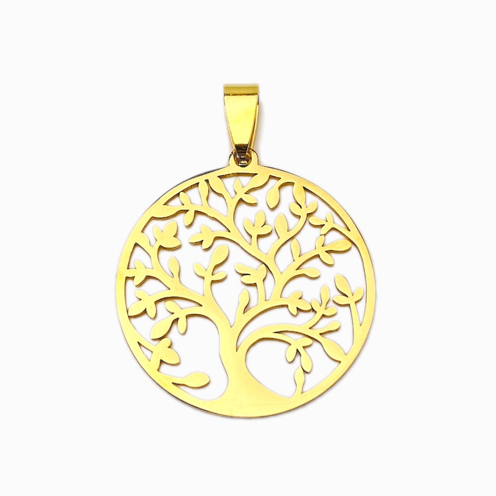 Pendente Árvore da Vida 30x30mm - Aço Inox