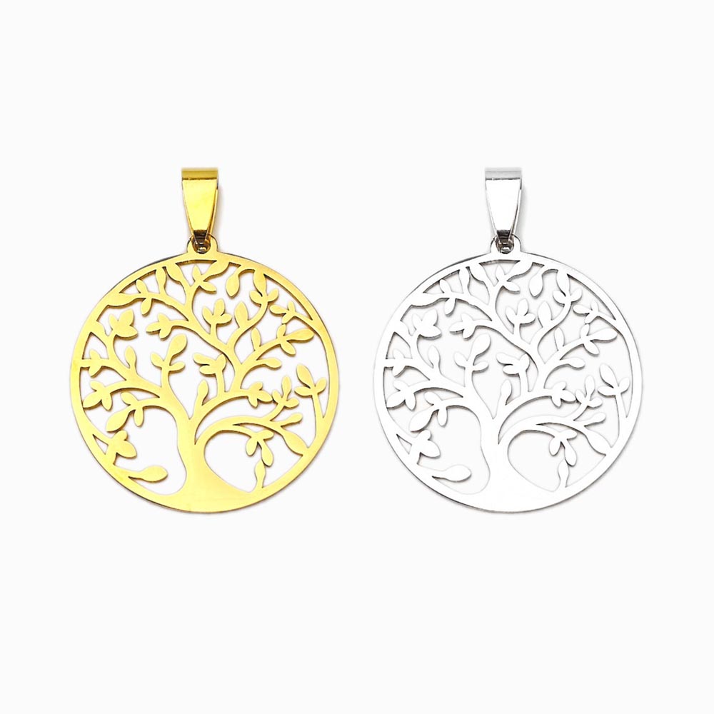 Pendente Árvore da Vida 30x30mm - Aço Inox